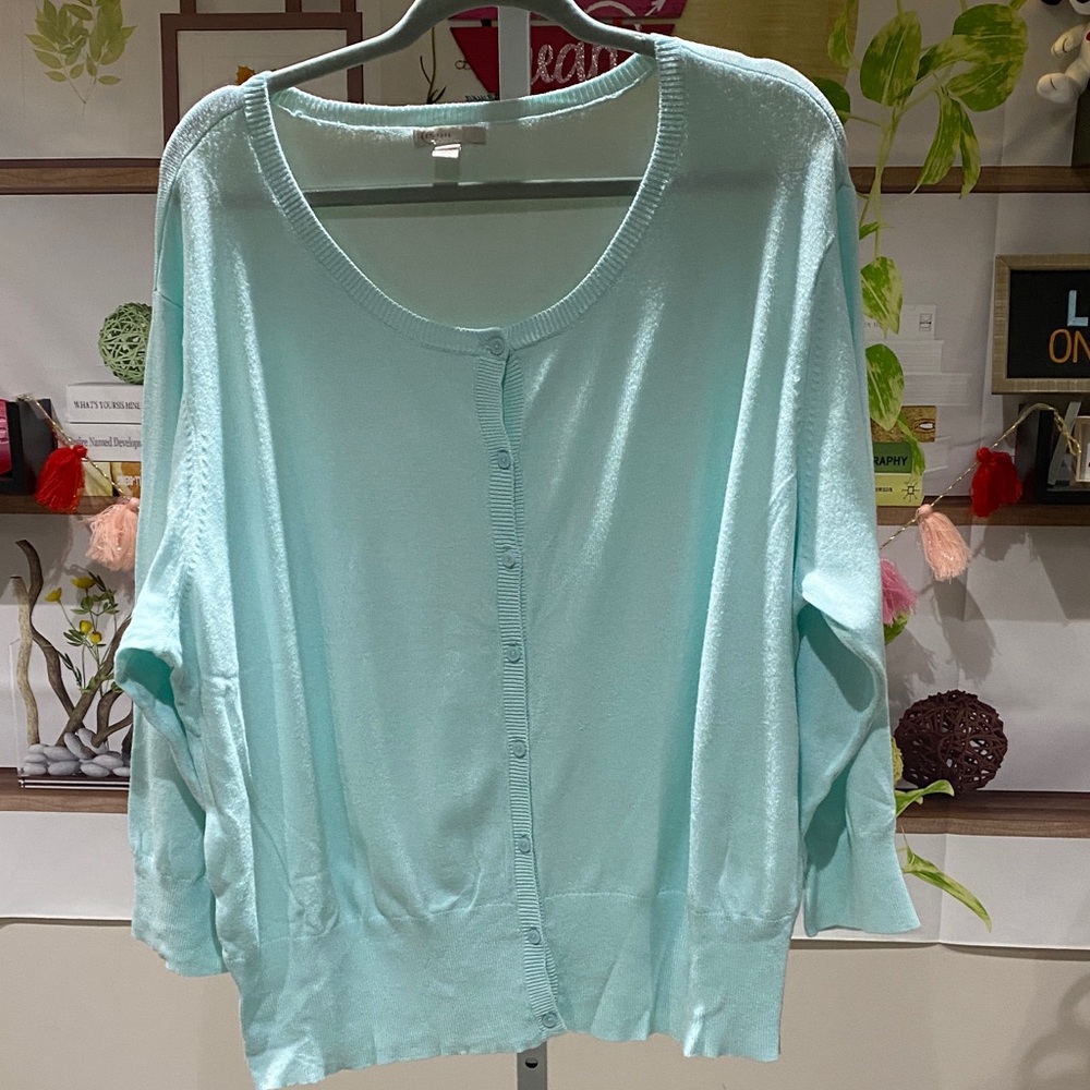 Mint Green Women's Cardigan 22/24. Ptp is 26.